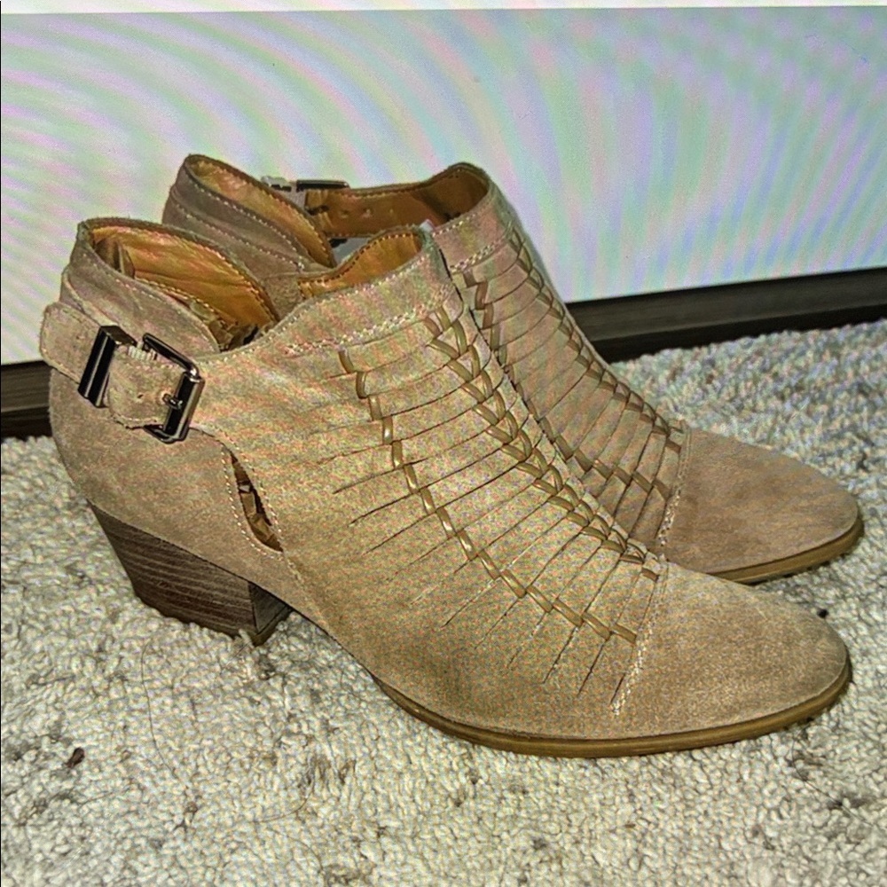 Franco Sarto Suede Leather Boots Shoes Size 8.5